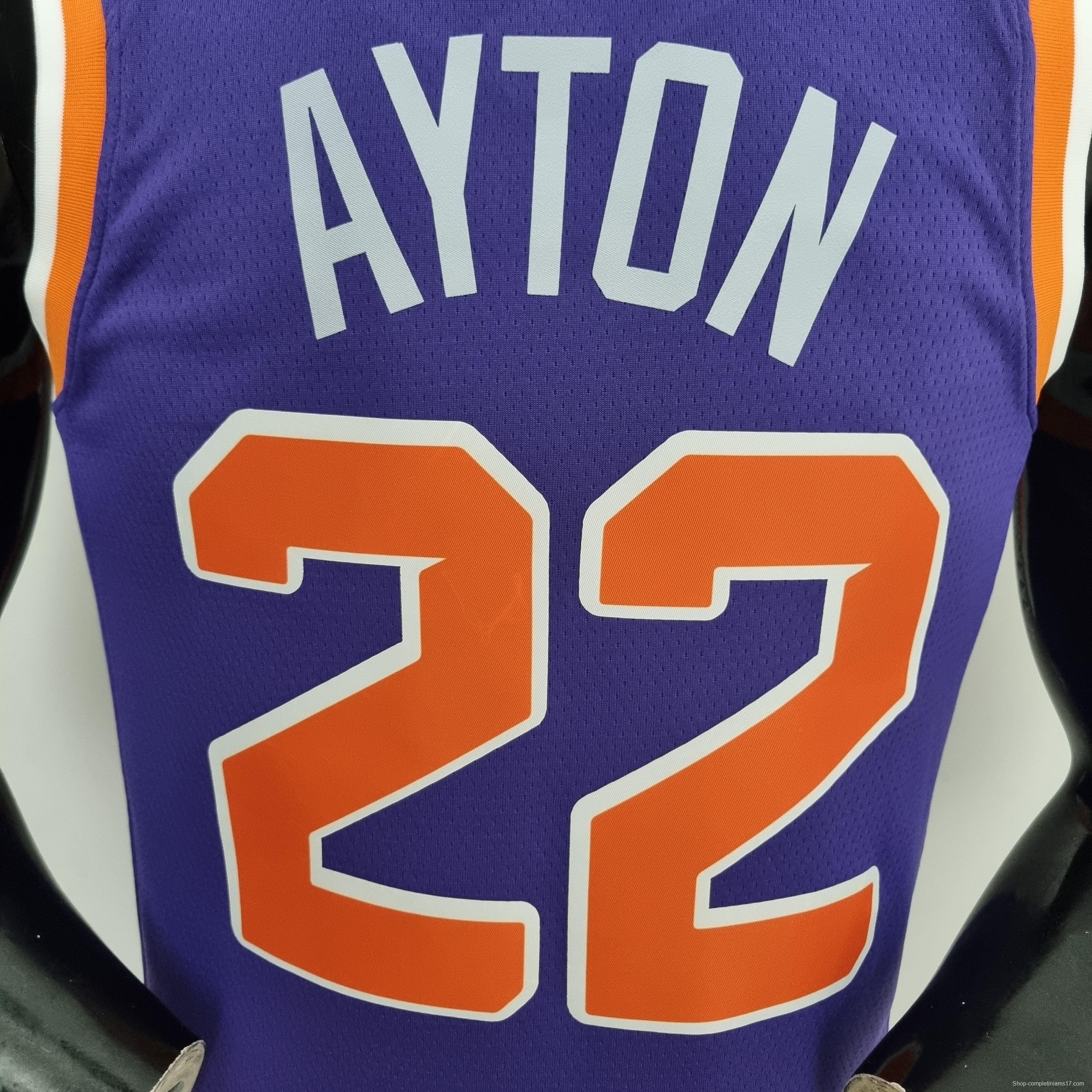 75th Anniversary Ayton #22 Phoenix Suns Purple NBA Jersey