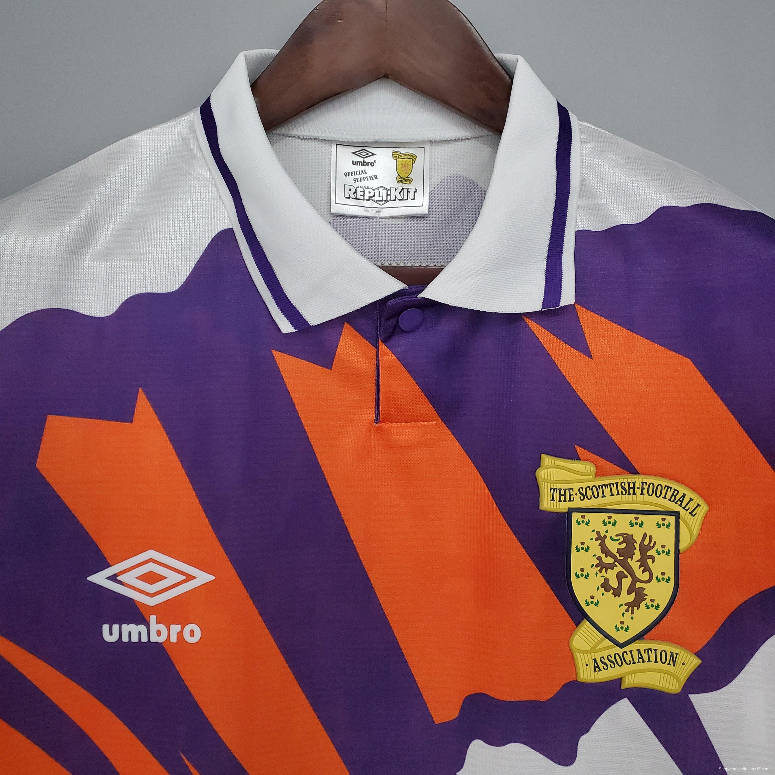 Retro Scotland 91/93 away Soccer Jersey