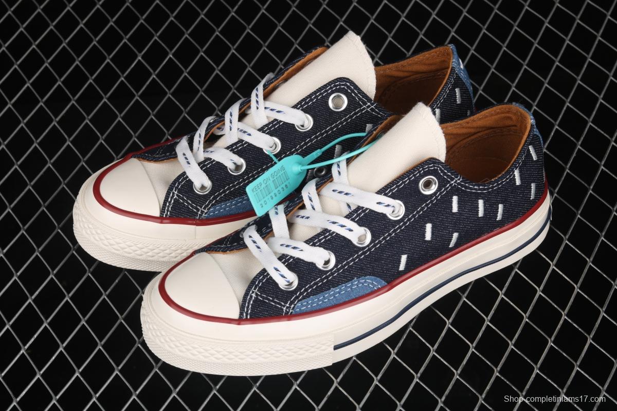 Converse Chuck 70s denim electric embroidered low-top casual board shoes 171065C