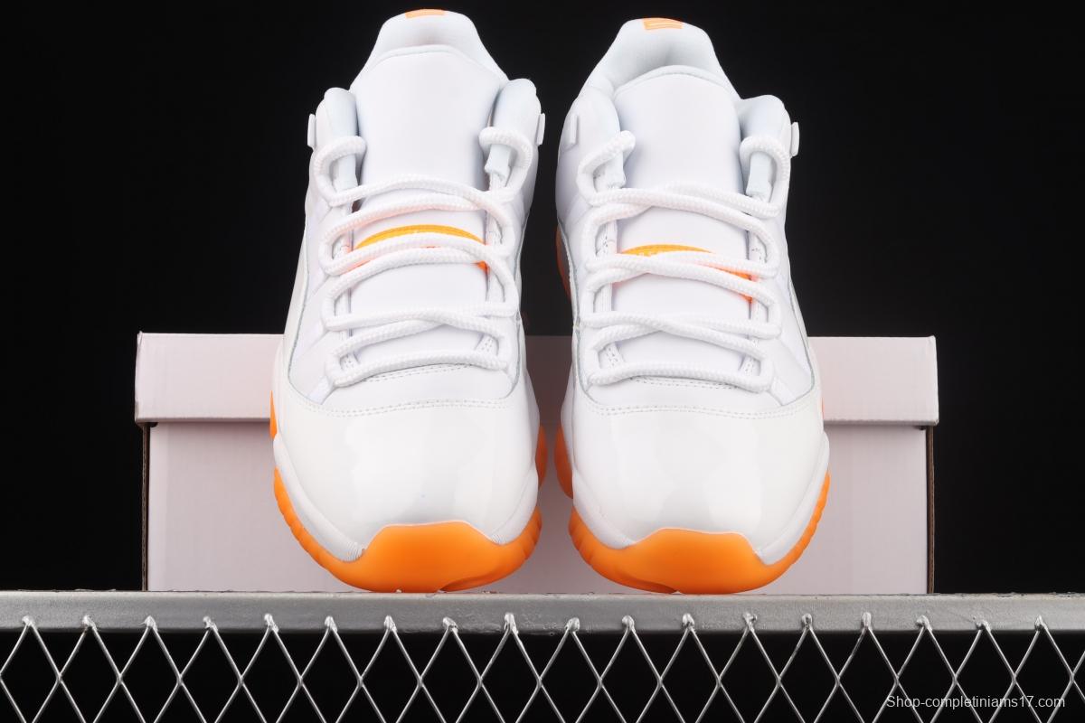 Air Jordan 11 Bright Citus 11 White Orange low Top Basketball shoes head layer True carbon AH7860-139