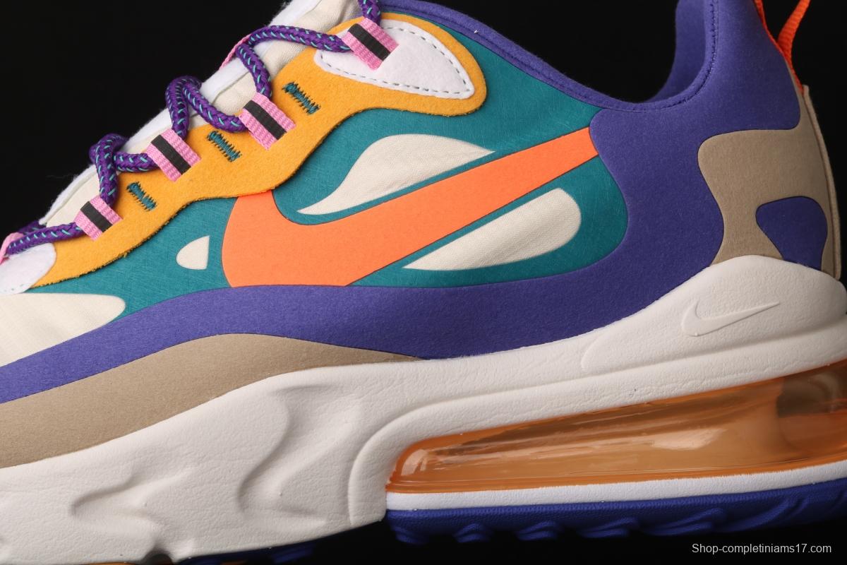 NIKE Air Max 270React new high-frequency mesh function half-palm air cushion running shoes CU3014-181,