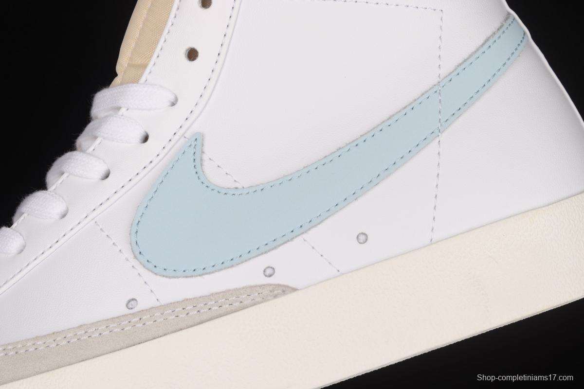 NIKE Blazer Mid'77 Vntg azure blue trailblazer high top casual board shoes BQ6806-109