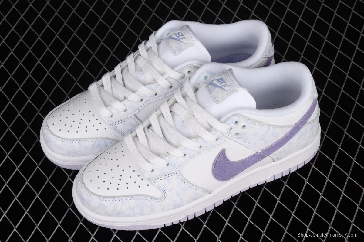 NIKE SB DUNK Low Prm white light purple color SB buckle rebound fashion leisure board shoes DM9467-500