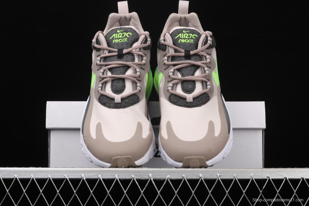 NIKE Air Max 270React new high-frequency mesh hollowing out function half-palm air cushion running shoes CQ4598-231