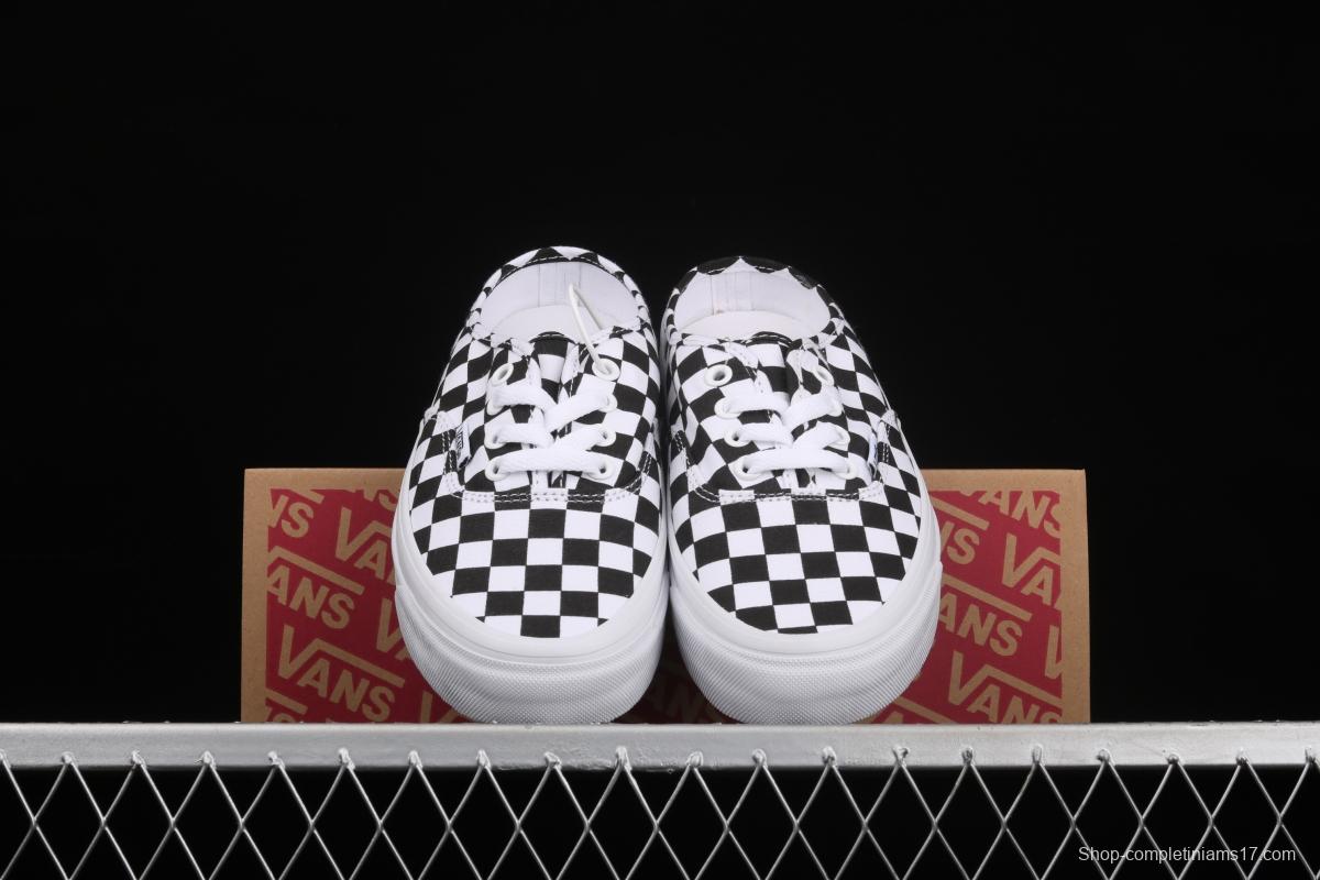 Vans Authentic 2021 summer new Anaheim black and white chessboard VN0A54F75GU lace for lazy half-dragged canvas board shoes