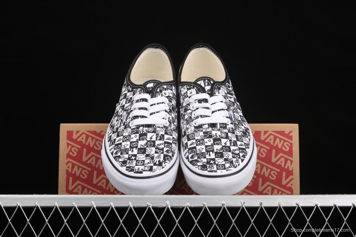 Vans Authentic black and white graffiti printing VN0A2Z518G