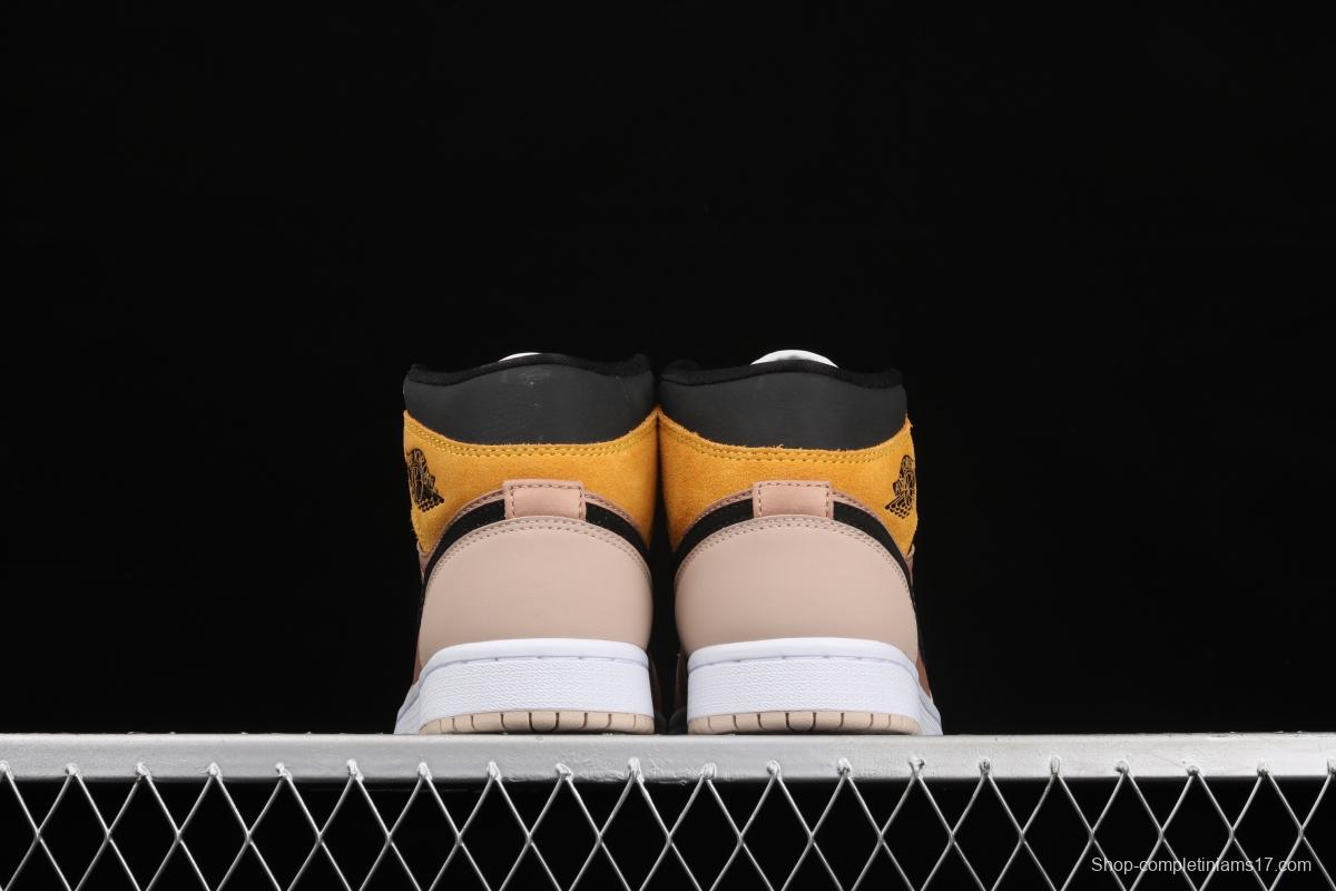 Air Jordan 1 Mid milk tea orange Zhongbang basketball shoes DD2224-200