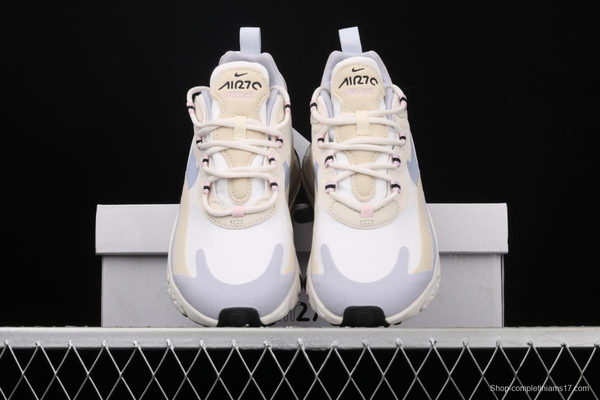 NIKE Air Max 270React new high-frequency mesh function half-palm air cushion cushioning running cloth shoes CT1287-100