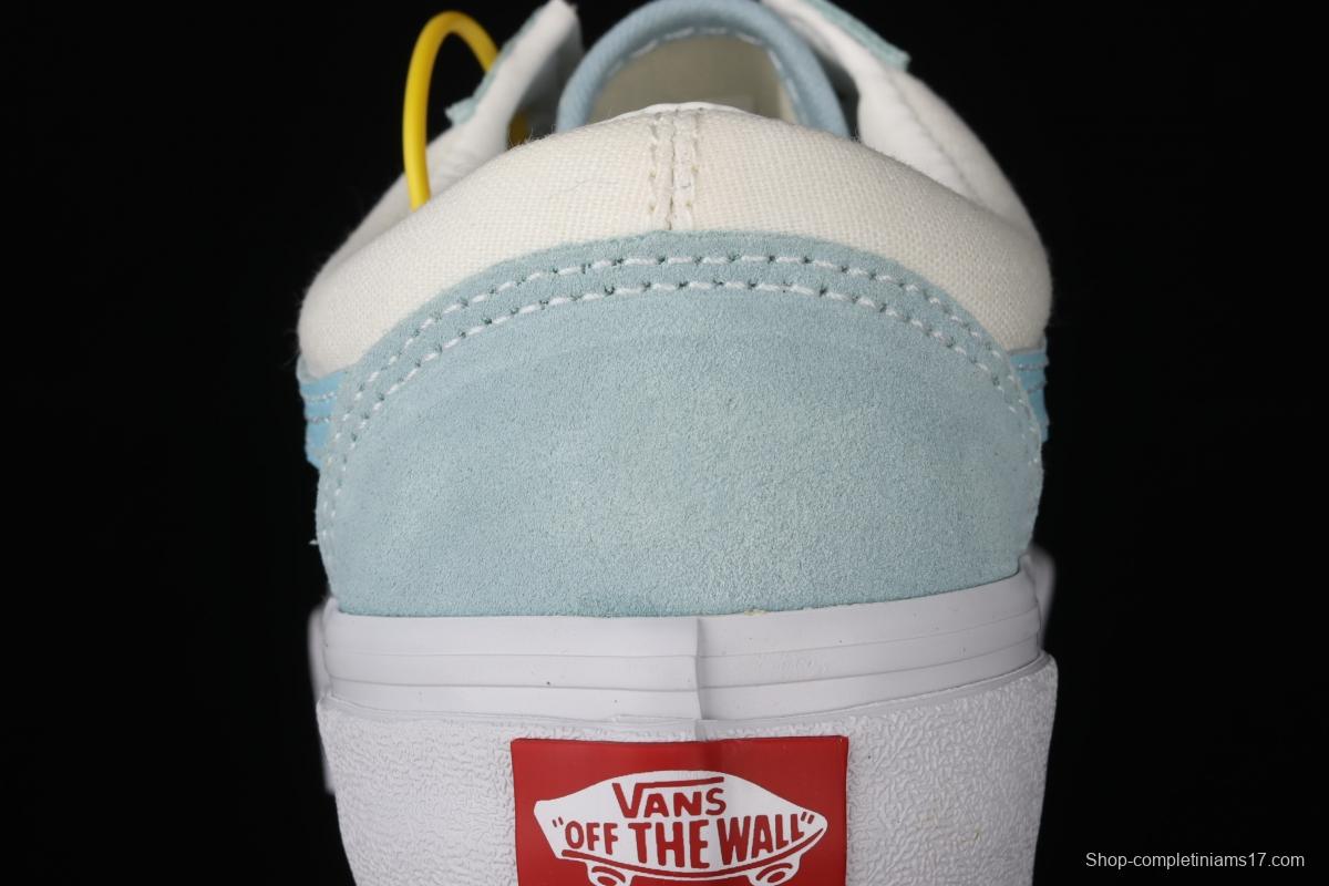 Vans Style 36 Milk Blue side striped low-top casual board shoes 4F69LX