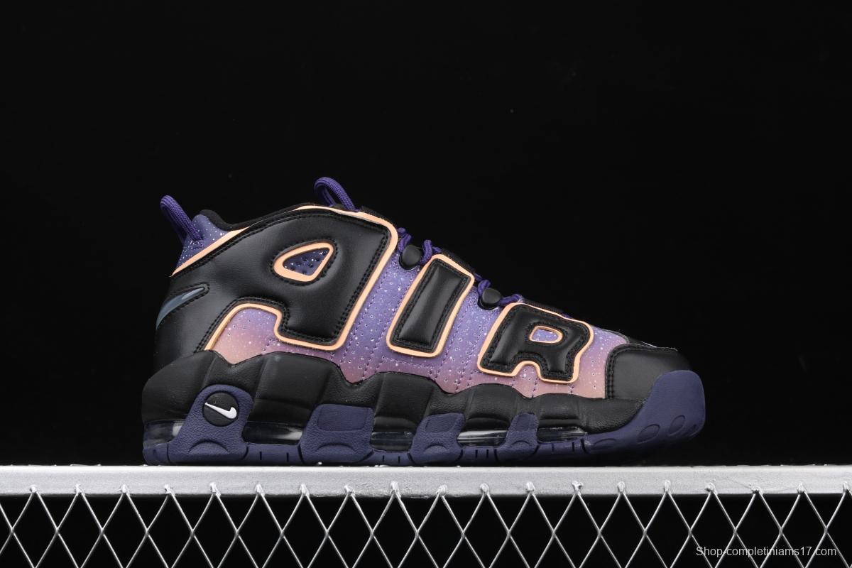 NIKE Wmns Air More Uptempo Dusk To Dawn Starry Sky Purple Cloud Pippen Classic High Street Basketball shoes Series 553546-018