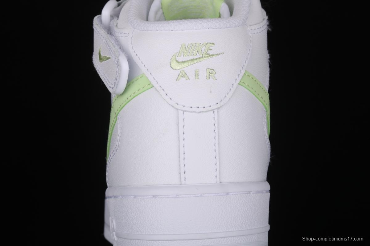 NIKE Air Force 1x07 Mid white powder 3M reflective casual board shoes 366731-910