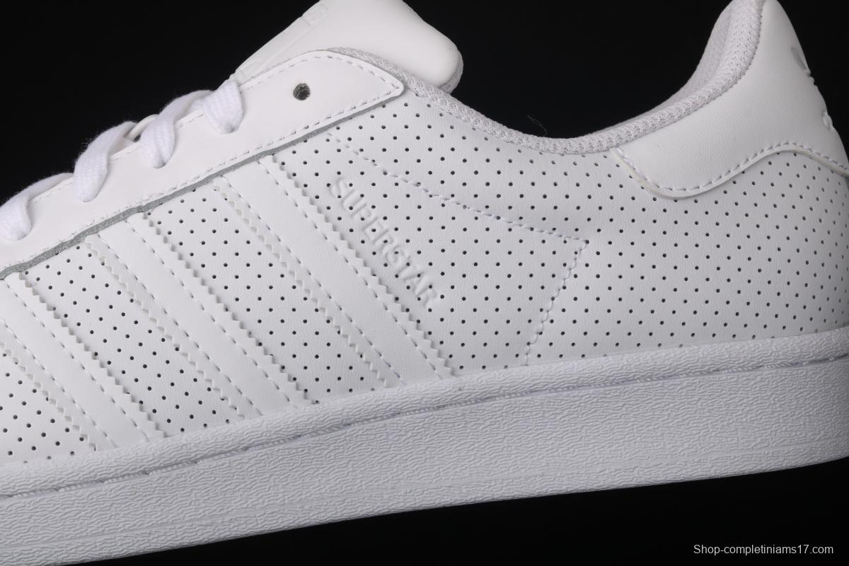 Adidas Superstar FV3445 shell head 50th anniversary limited all-white punching sports leisure board shoes