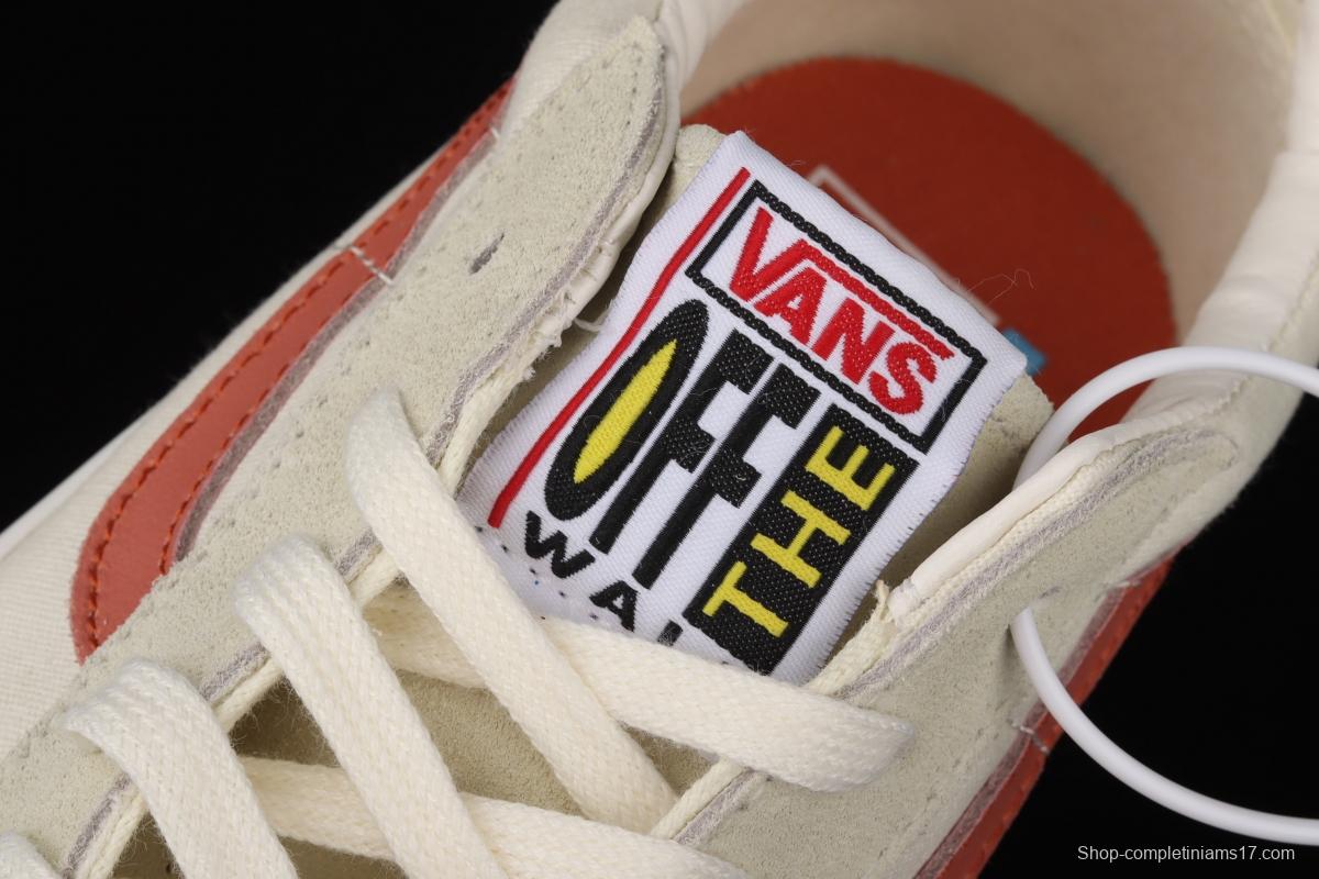 Vans Sk8-Low Reissue S classic rice white orange low-top casual canvas shoes VN0A4UWI4WU