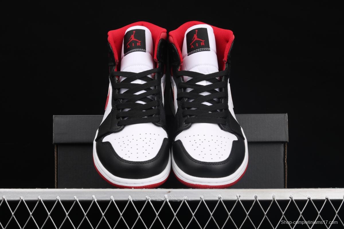 Air Jordan 1 Mid SE black, white and red 554724-122