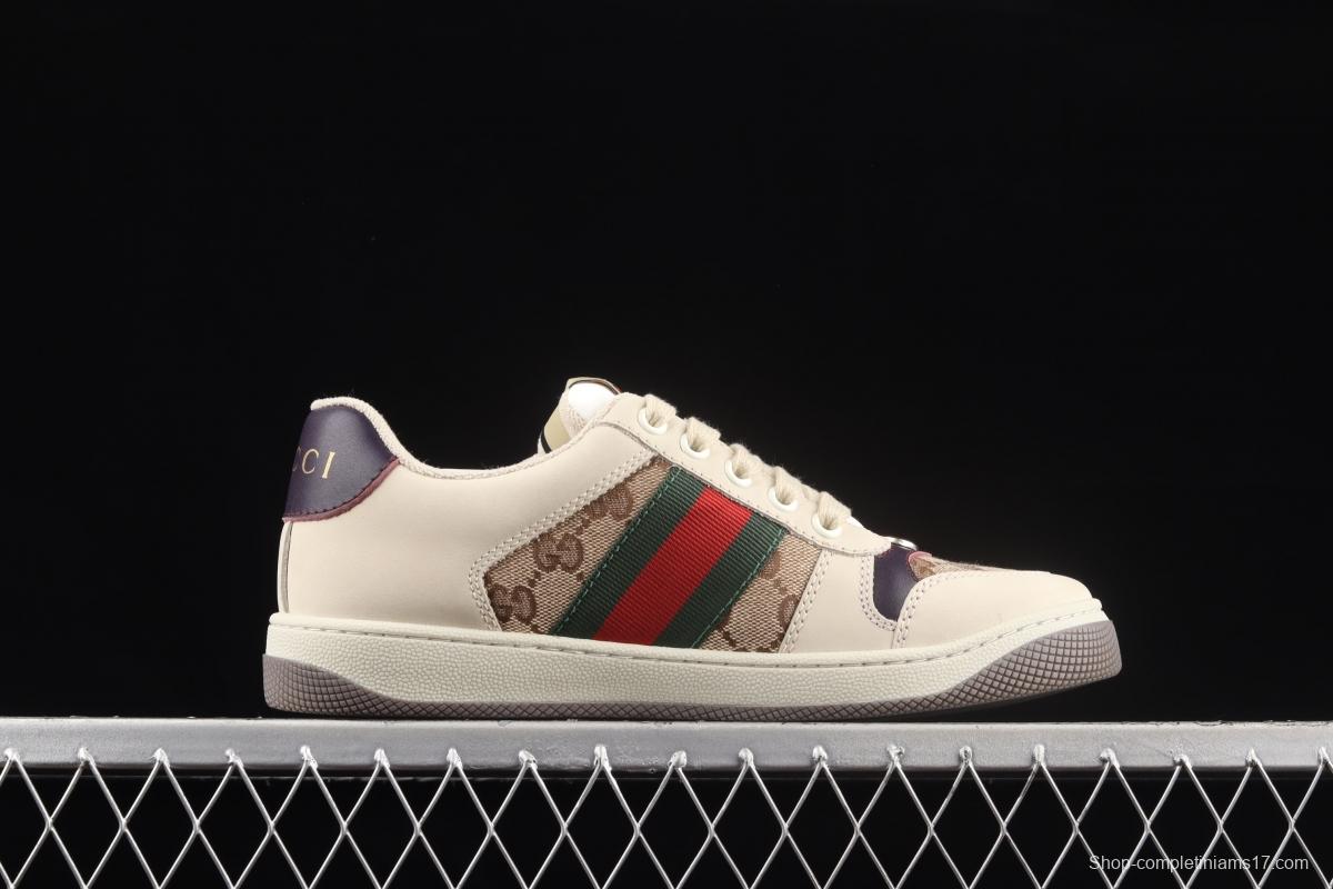 Gucci Distressed Screener Sneaker classic daddy shoes A39G09064