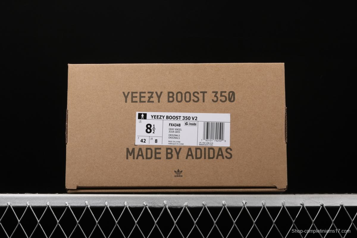 Adidas Yeezy Boost 350 V2 Tailgate FX4348 Darth Coconut 350 second generation hollowed-out Asian gray angel color BASF Boost original