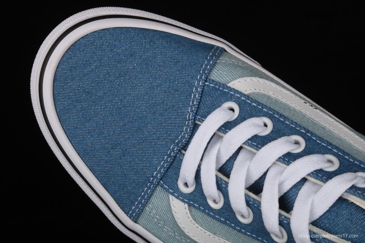 Vans Old School denim tannin canvas blue classic low upper shoes VN0A38G1Q69