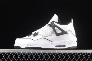 Air Jordan 4 Retro GS Light Smoke Grey lacquered leather manuscript DC4101-100