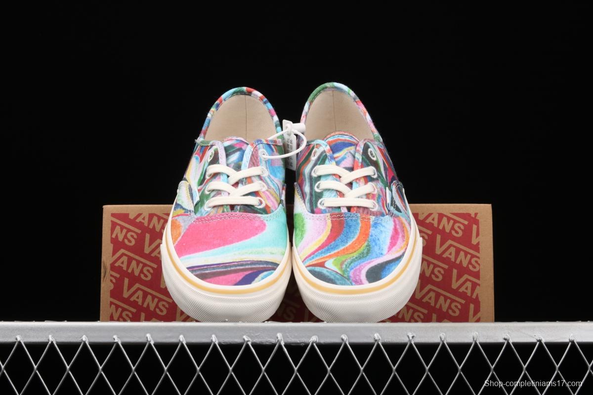 Vans Authentic SF color printing color sole environmental protection canvas board shoes VN0A3MU642D