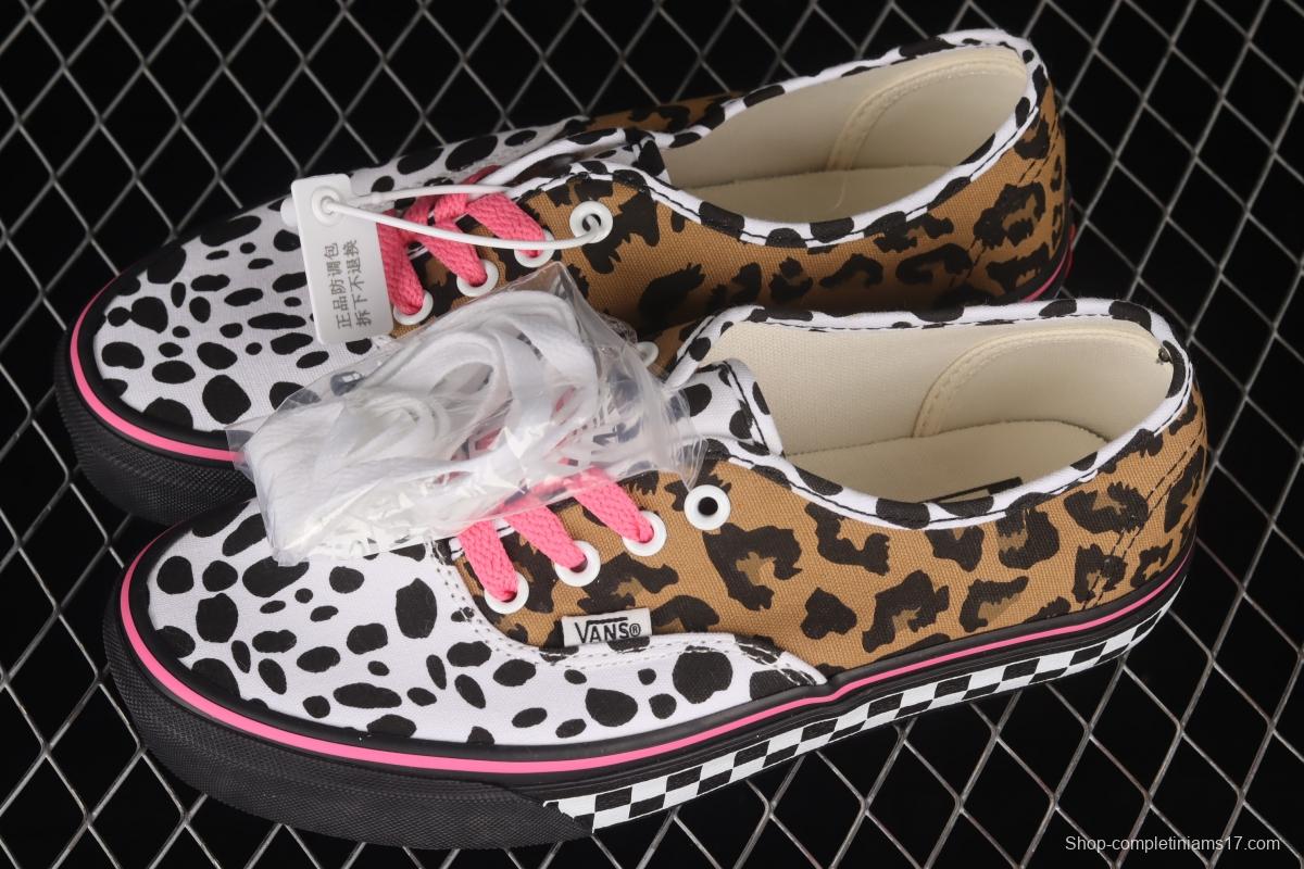 Vans Authentic Vance Leopard pattern customized popular style low upper board shoes VN0A4BV5VBR