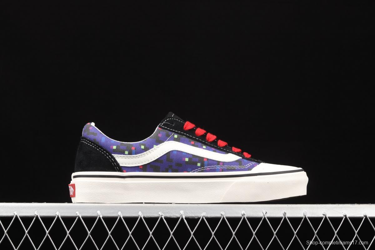 Vans Style 36 Cecon SF half-moon bald magic box deformation colorful checkered low-top casual board shoes VN0A3MVL2XY