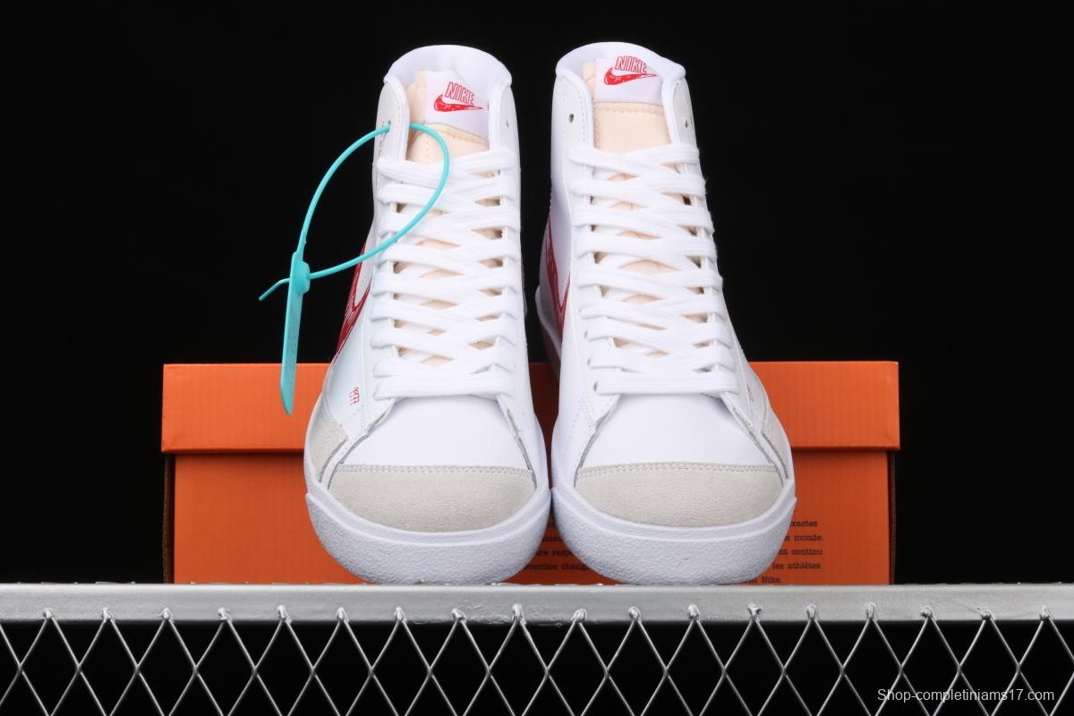 NIKE Blazer Mid'77 Vintage Trail Blazers graffiti hook retro high-top casual board shoes CW7580-100