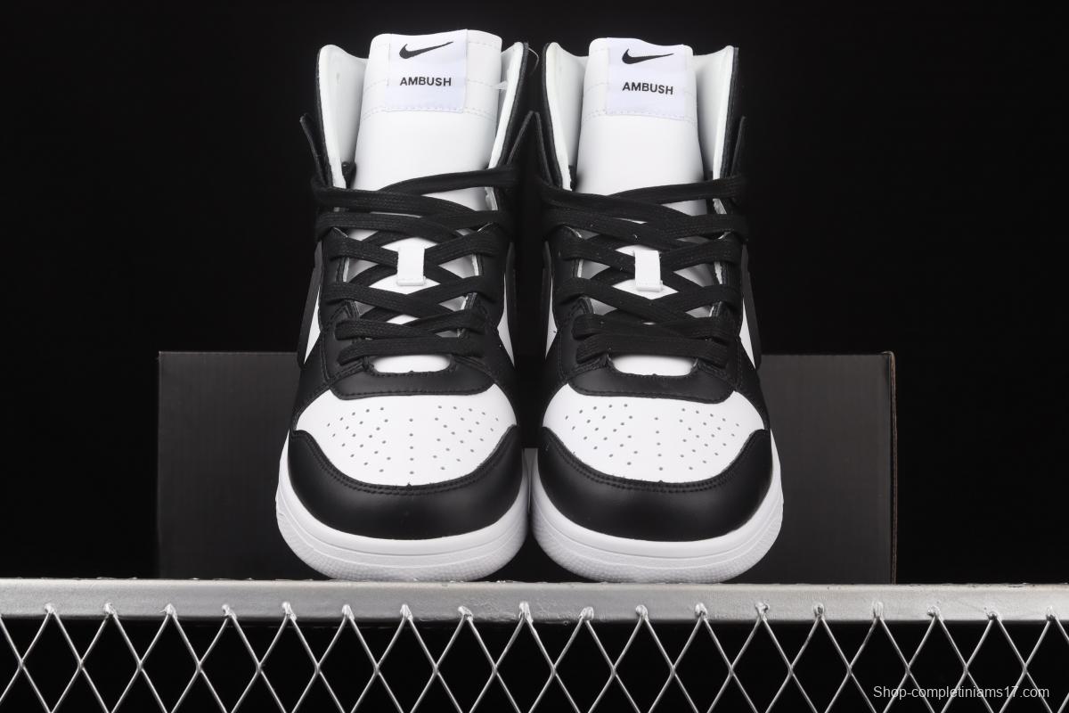 Ambush x NIKE DUNK High Black black and white panda high-top casual board shoes CU7544-001