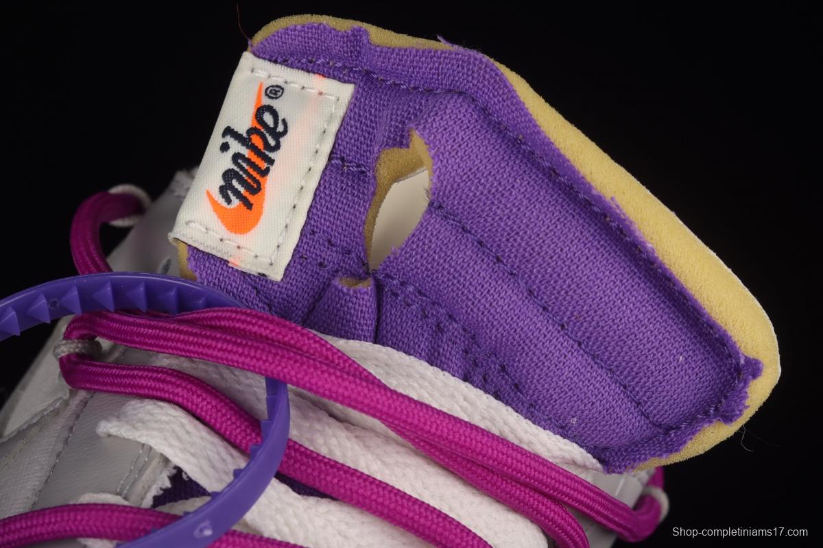OFF-White x NIKE DUNK Low OW white gray leisure sports skateboard shoes DM1602-111,