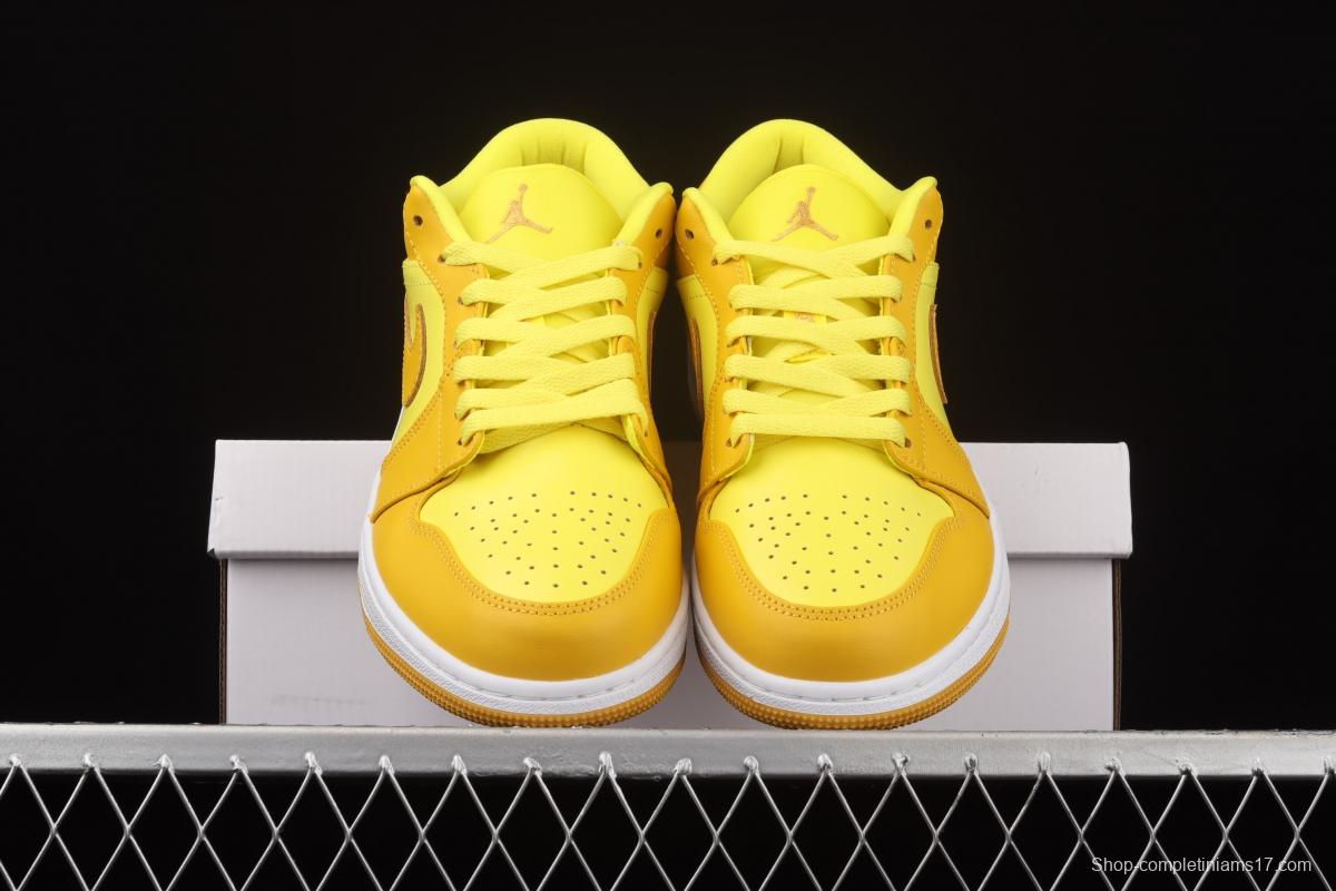 Air Jordan 1 Low lemon yellow low side culture leisure sports shoes DN6998-700