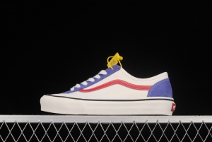 Vans Style 36 Decon Sf New White Blue Red Half Crescent Toe Low Top Sneakers VN0A5HYRB6R