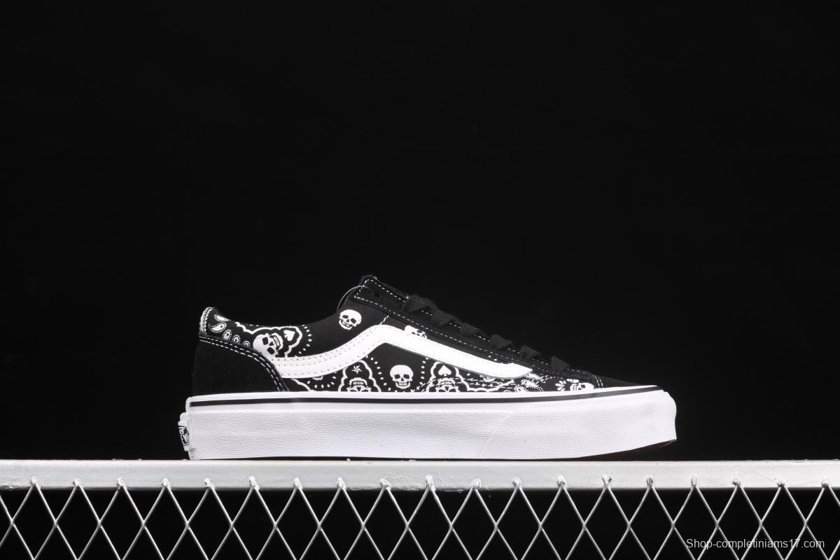 Vans Style 36 million skull print low side vulcanized canvas casual shoes VN0A4BVEN8K black skull