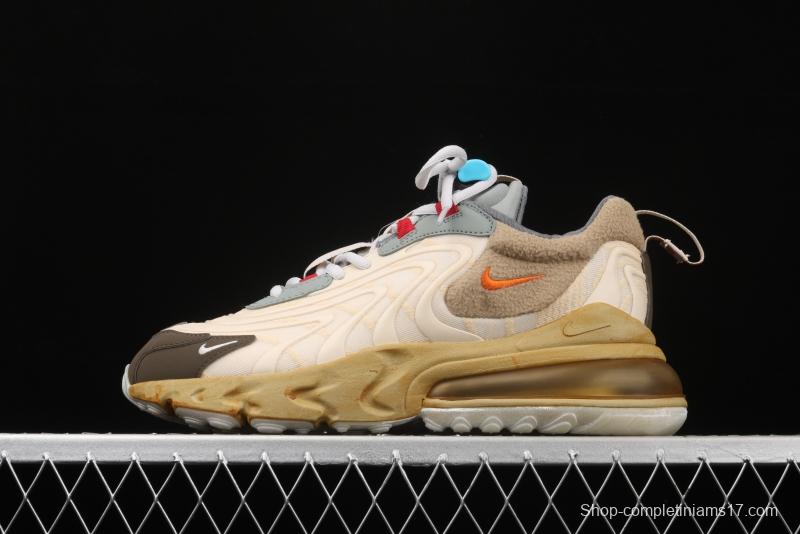 Travis Scott x NIKE Air Max 270React TS co-branded half-palm air cushion running shoes CT2864-200