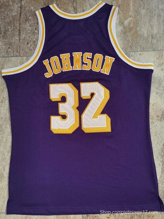 Men's Earvin Johnson Purple Retro Classic Team Jersey