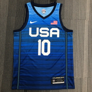 Thai Version Men's Jayson Tatum Navy USA Basketball Player Jersey