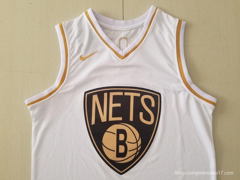 Kevin Durant 7 White Golden Edition Jersey