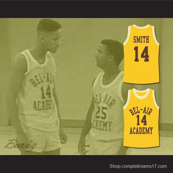 The Fresh Prince of Bel-Air Will Smith Bel-Air Academy Yellow Basketball Jersey