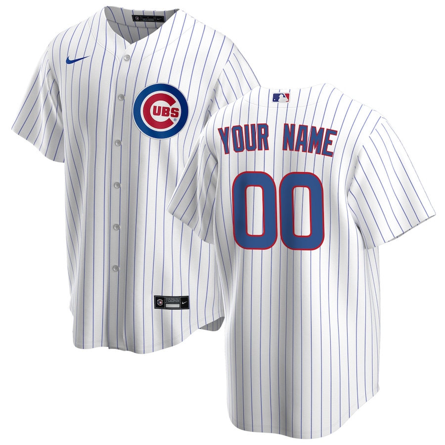 Men's White&amp;Royal Home 2020 Custom Team Jersey