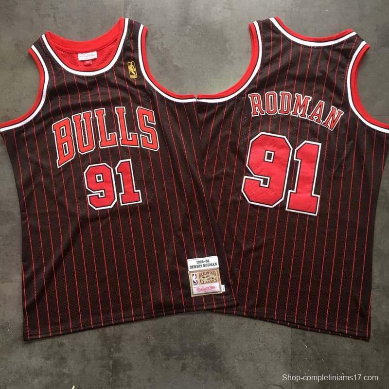 Men's Dennis Rodman Black Retro Classic Team Jersey