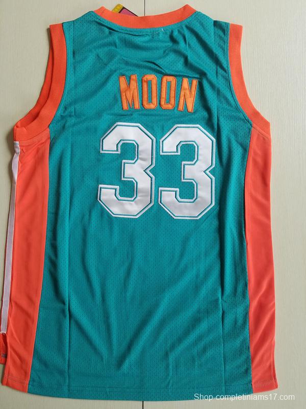 Flint Tropics 33 Jackie Moon Teal Basketball Jersey Semi Pro Team New