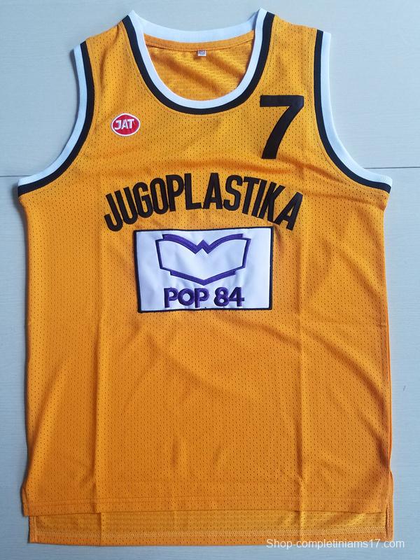 Toni Kukoc 7 Jugoplastika Split Basketball Jersey