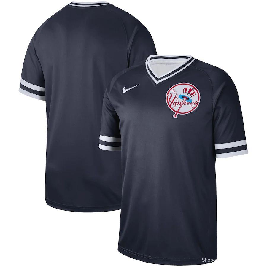 Men's Navy Cooperstown Collection Legend V-Neck Team Jersey