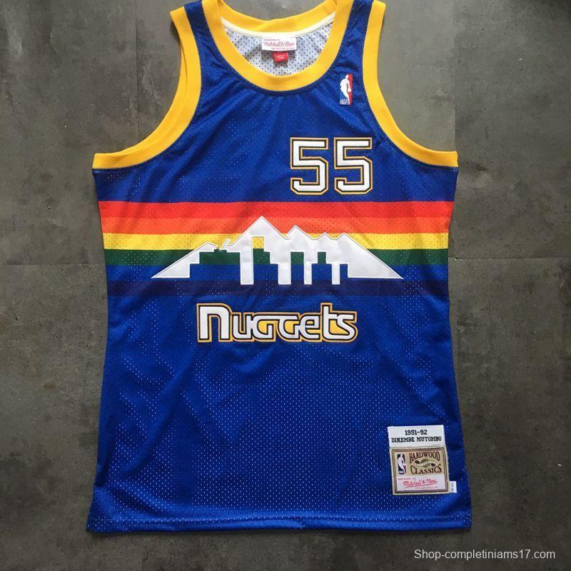 Men's Dikembe Mutombo Blue Retro Classic Team Jersey