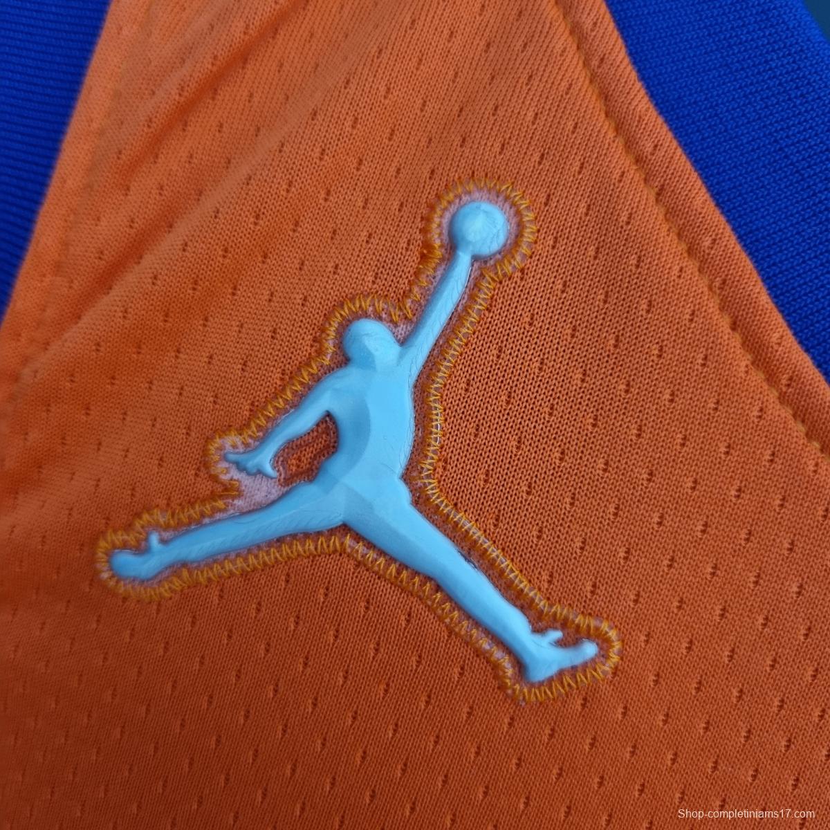 75th Anniversary BOOKER#1 Phoenix Suns Jordan Theme Orange NBA Jersey