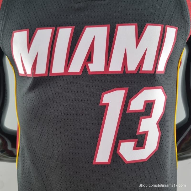 75th Anniversary Miami Heat ADEBAYO#13 Black NBA Jersey