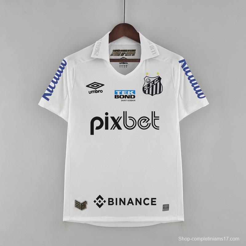 22/23 All Sponsors Santos Home Soccer Jersey