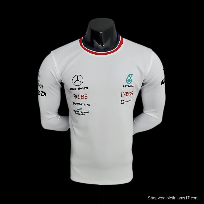 F1 Formula One 2022 Mercedes Long Sleeve White 