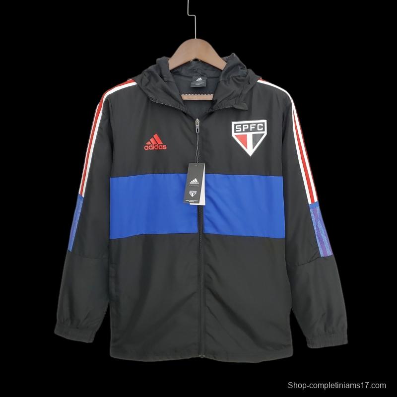 2022 Sao Paulo Windbreaker Black Blue 