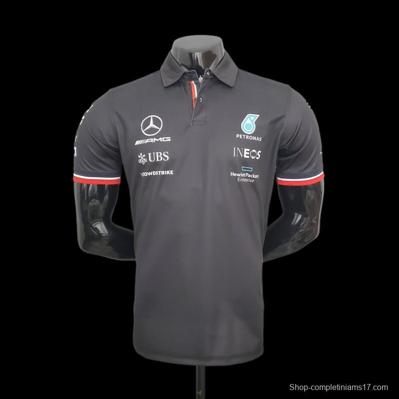 F1 Formula One Racing Suit; Mercedes POLO Black 