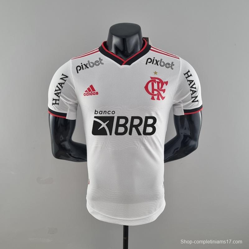 Player Version 22/23 All Sponsors Flamengo Away  Soccer Jersey