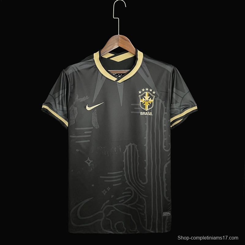 2022 Brazil Away  Soccer Jersey